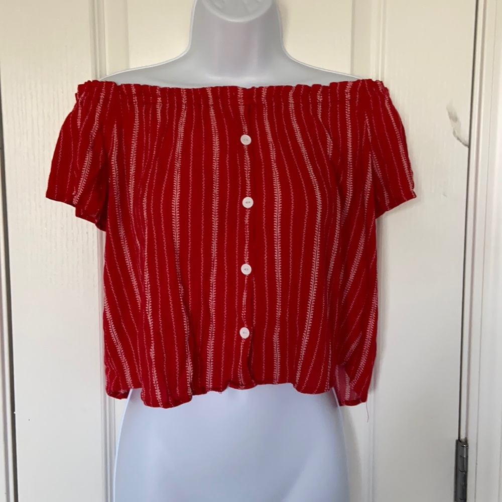Red blouse